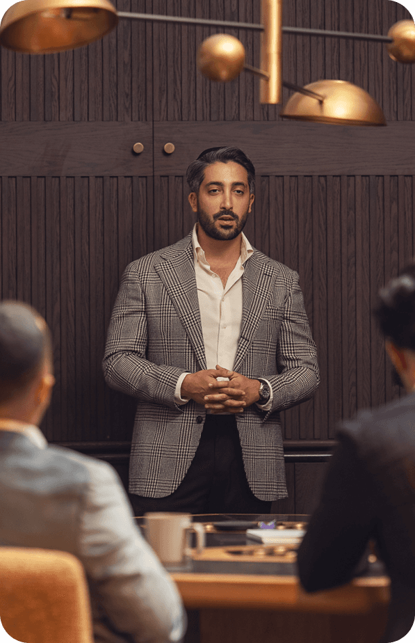 Consumer Attorneys team member presenting to clients